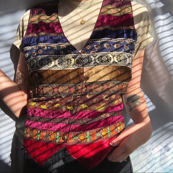 Vintage Bohemian Western Style Vest - Picture 3 of 5